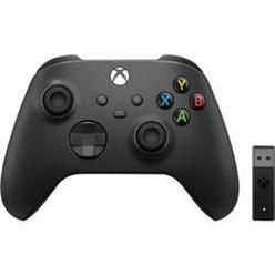 Microsoft Xbox Wireless Controller Carbon Black + Wireless Adapter for Windows (Xbox Series X/S)