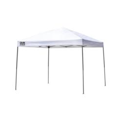 quik shade 10' x 10' expedition 100 square feet of shade straight leg base outdoor pop-up canopy - white