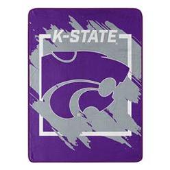 The Northwest Group 9060433019 46 x 60 in. Micro Raschel Dimensional Design Rolled Kansas State Wildcats Blanket