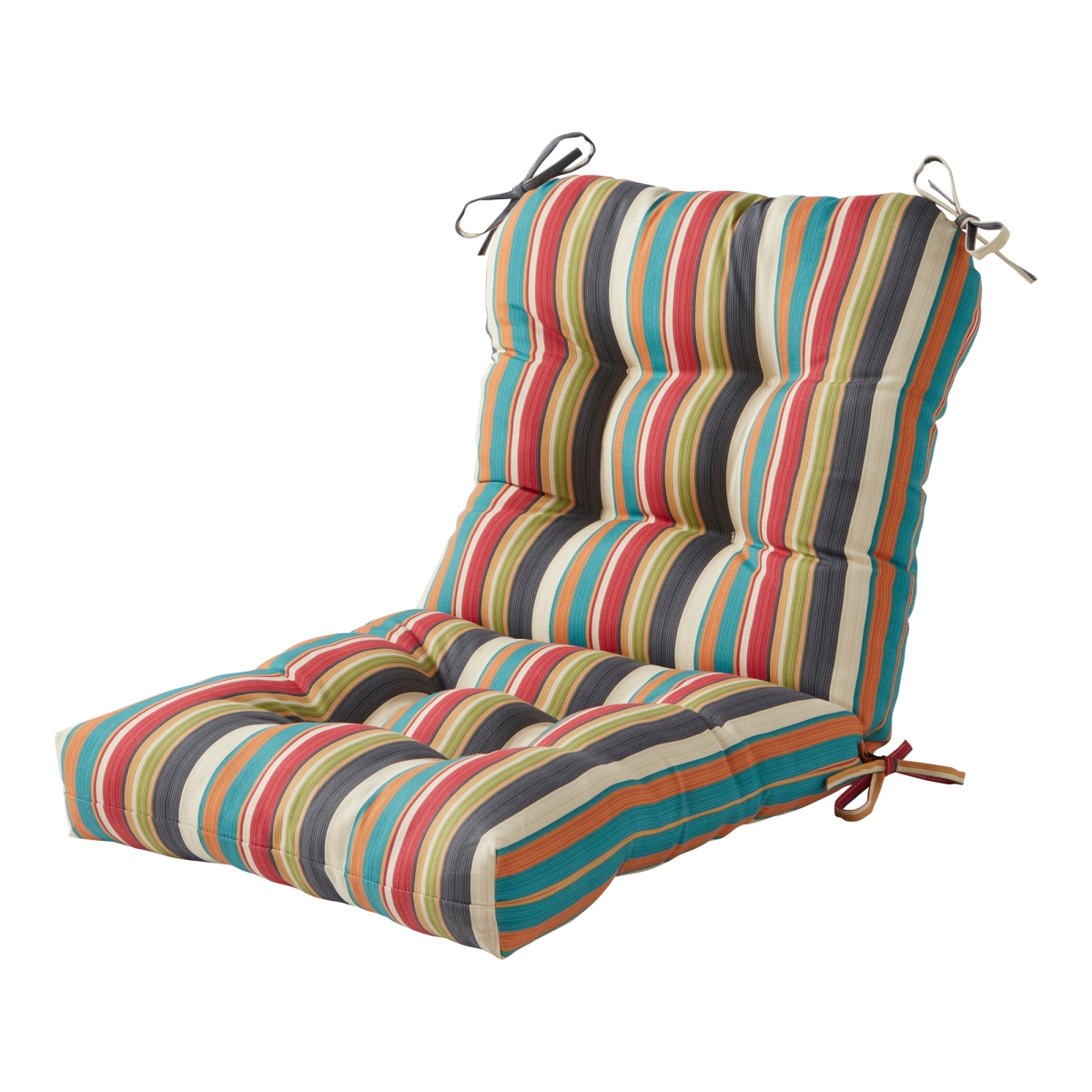 Greendale Home Fashions AZ5815-SUNSET 42 x 21 in. Outdoor Seat & Back Chair Cushion&#44; Sunset Stripe
