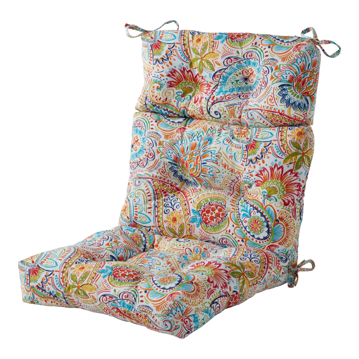 Greendale Home Fashions AZ6809S2-JAMBOREE 44 x 22 in. Outdoor High Back Chair Cushion&#44; Jamboree - Set of 2