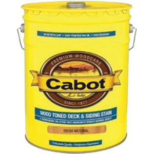 cabot 19200 5 Gallon&#44; Natural Wood Toned Deck & Siding Stain Oil Modified Resin