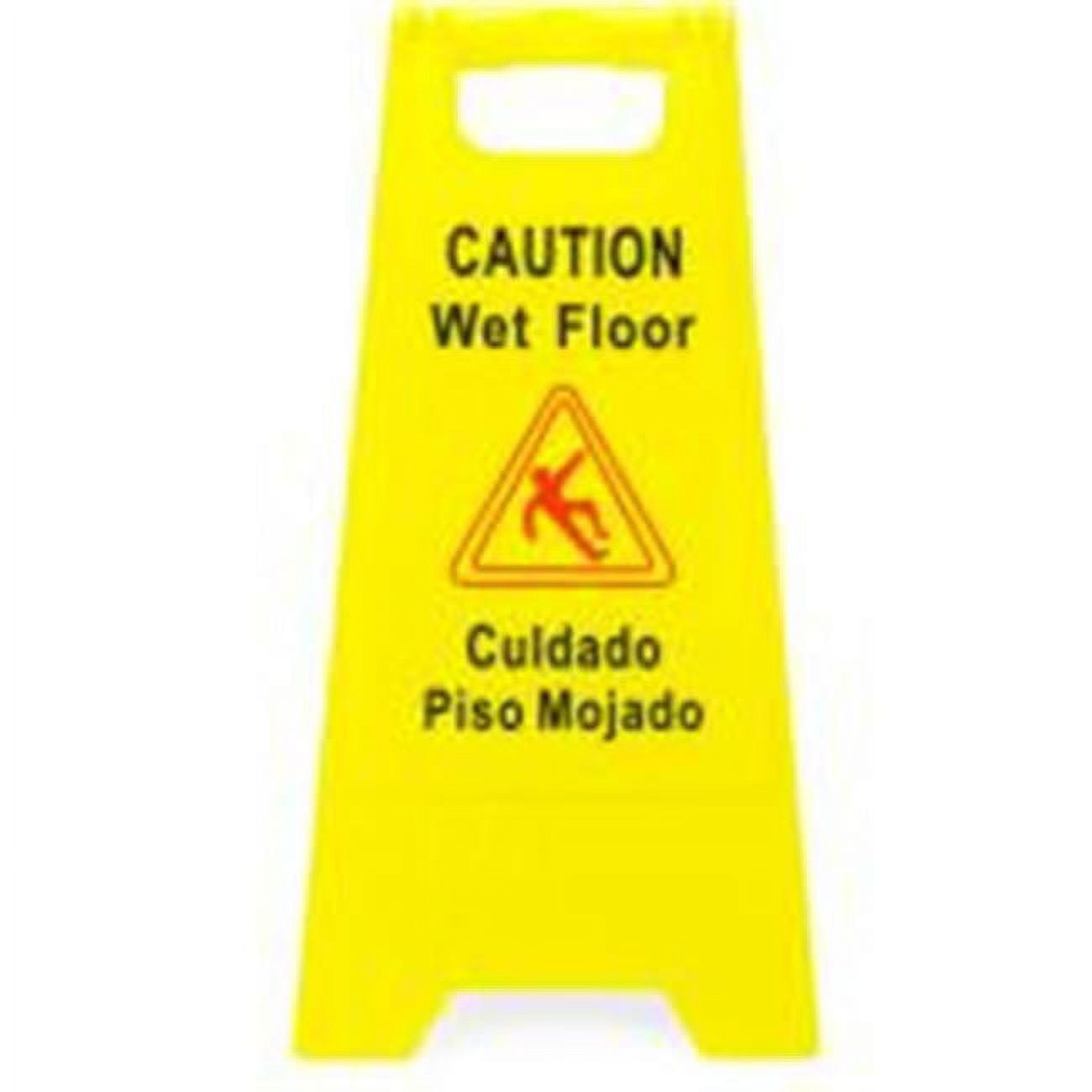 brybelly Caution Wet Floor Sign&#44; English & Spanish
