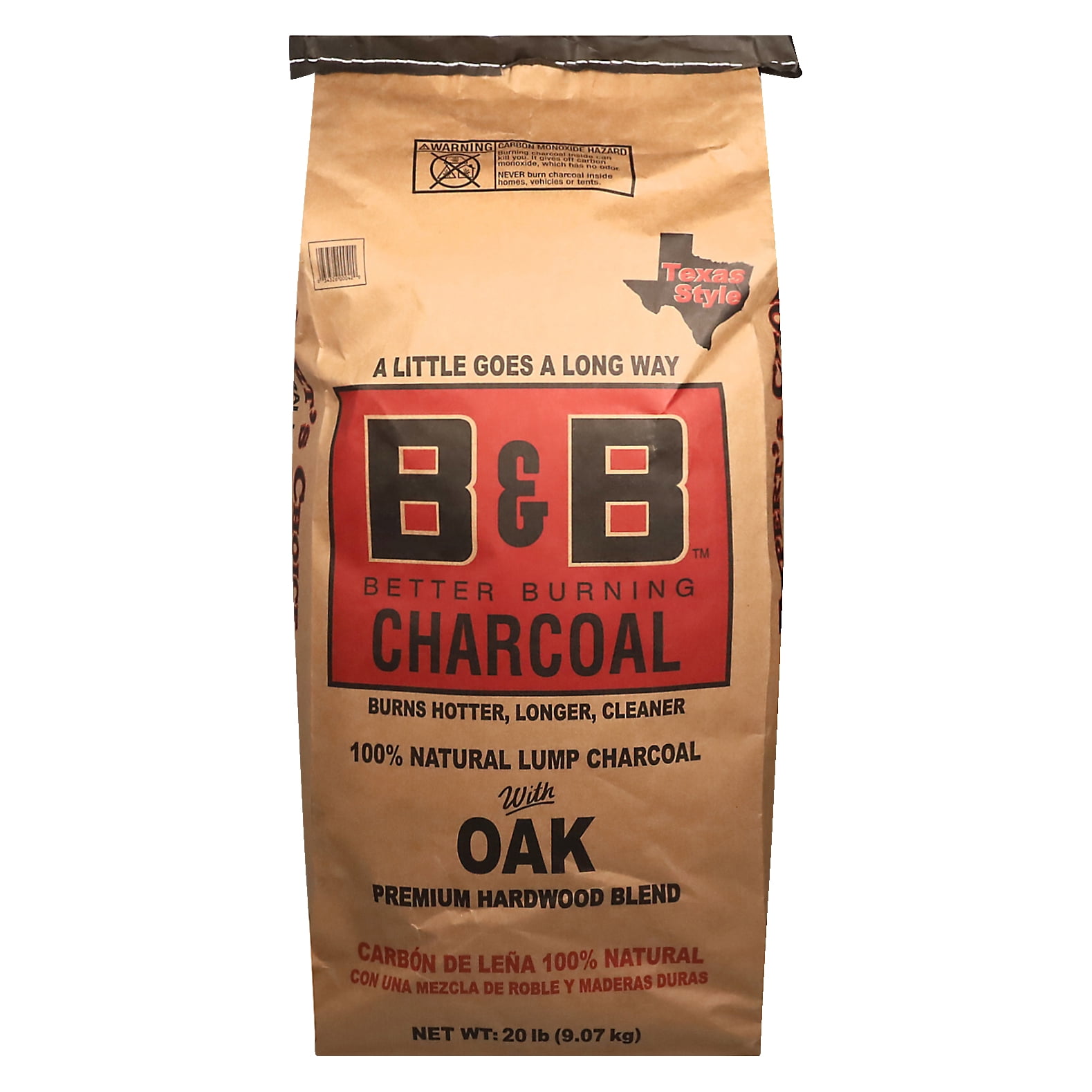 B&B Charcoal B&amp;B Charcoal 8684151 20 lbs Oak Hardwood Lump Charcoal