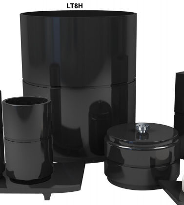 NuSteel Loft Collection 6 Quart Wastebasket - Black Resin