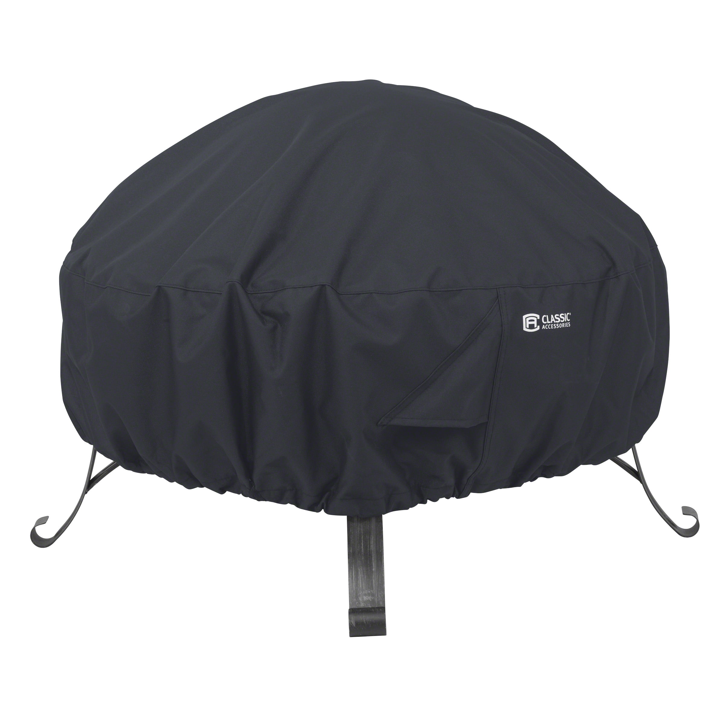 Classic Accessories Full Coverage Fire Pit Cover - Large&#44; Round &#44; Black