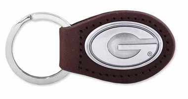 ZeppelinProducts Georgia Leather Key Fob&#44; Brown
