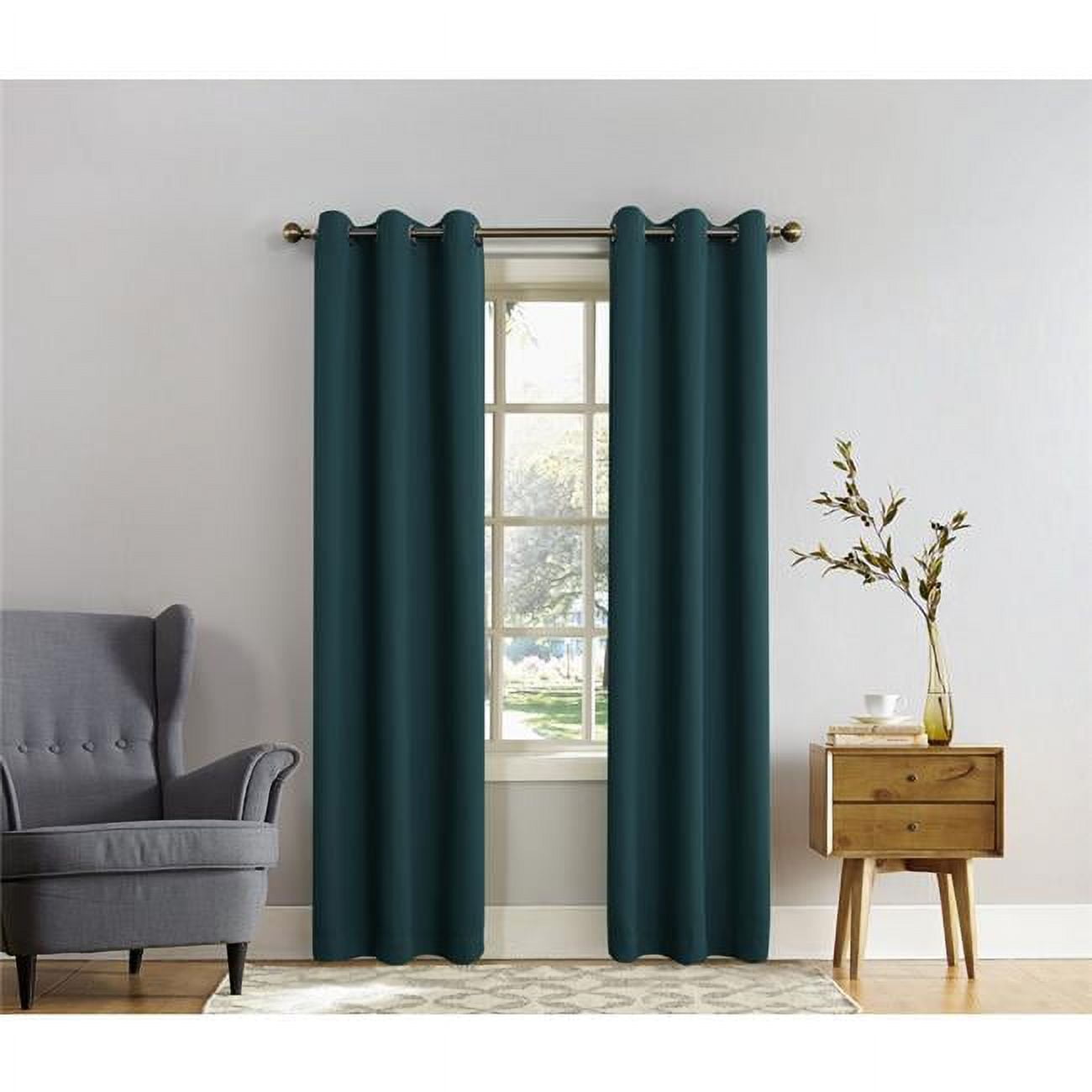 Sun Zero 80 x 84 in. Norwich Green Blackout Curtains - Pack of 2