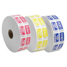 SPARCO PRODUCTS Ticket Roll- Double w-Coupon- 2000-RL- Yellow