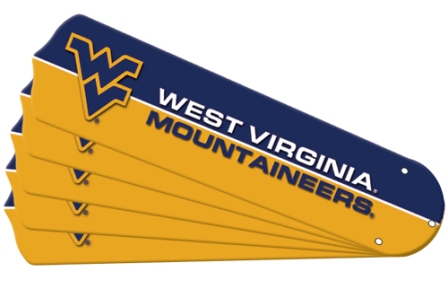 Ceiling Fan Designers New NCAA WEST VIRGINIA MOUNTAINEERS 42 in. Ceiling Fan Blade Set