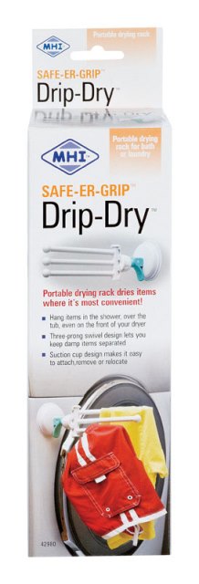 Safe-er-Grip 42980 Safe-Er-Grip Drip Dry Portable Drying Rack  White