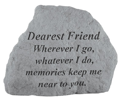 Kay Berry Inc Kay Berry- Inc.  Dearest Friend Wherever I Go-Whatever I Do - Memorial -  6.5 Inches x 4.75 Inches