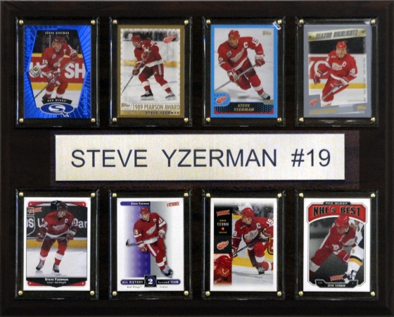 C & I Collectables  NHL Steve Yzerman Detroit Red Wings 8 Card Plaque
