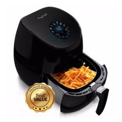 MegaChef Airfryer And Multicooker With 7 Pre-Programmed Settings in Sleek Black&#44; 3.5 quart - Black