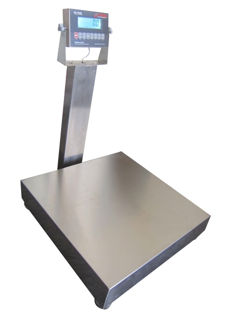 Optima Scales NTEP Stainless Steel Waterproof Bench Scale - 24 x 24 in.&#44; 500 x 0.1 lb.