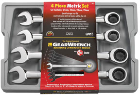 GearWrench 9413 4 pc. Jumbo Metric Combination Ratcheting GearWrench Set