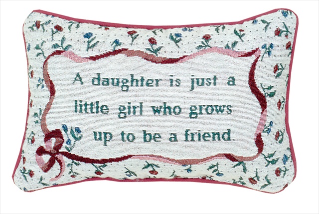 MANUAL WOODWORKERS & WEAVERS Manual Woodworkers and Weavers  Daughter Tapestry Pillow Sentimental Filled With Recycled Fibers 12.5 X 8.5 in. Poly Blend