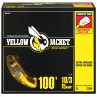 Coleman Cable 2806 3.33 x 100 Ft. Yellow Jacket Extension Cord