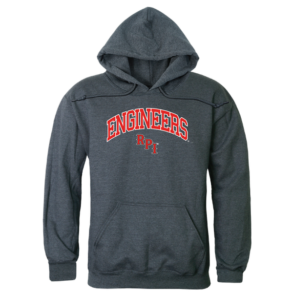 W Republic Rensselaer Polytechnic Institute Men Campus Hoodie&#44; Heather Charcoal - Extra Large