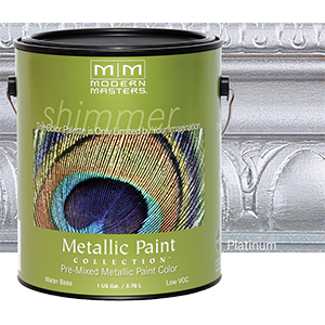 Modern Masters ME591 1 Gallon Platinum Metallic Paint - Semi Opaque