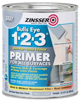 Zinsser 286258 Water Based All Purpose Primer&#44; Gray&#44; Quart