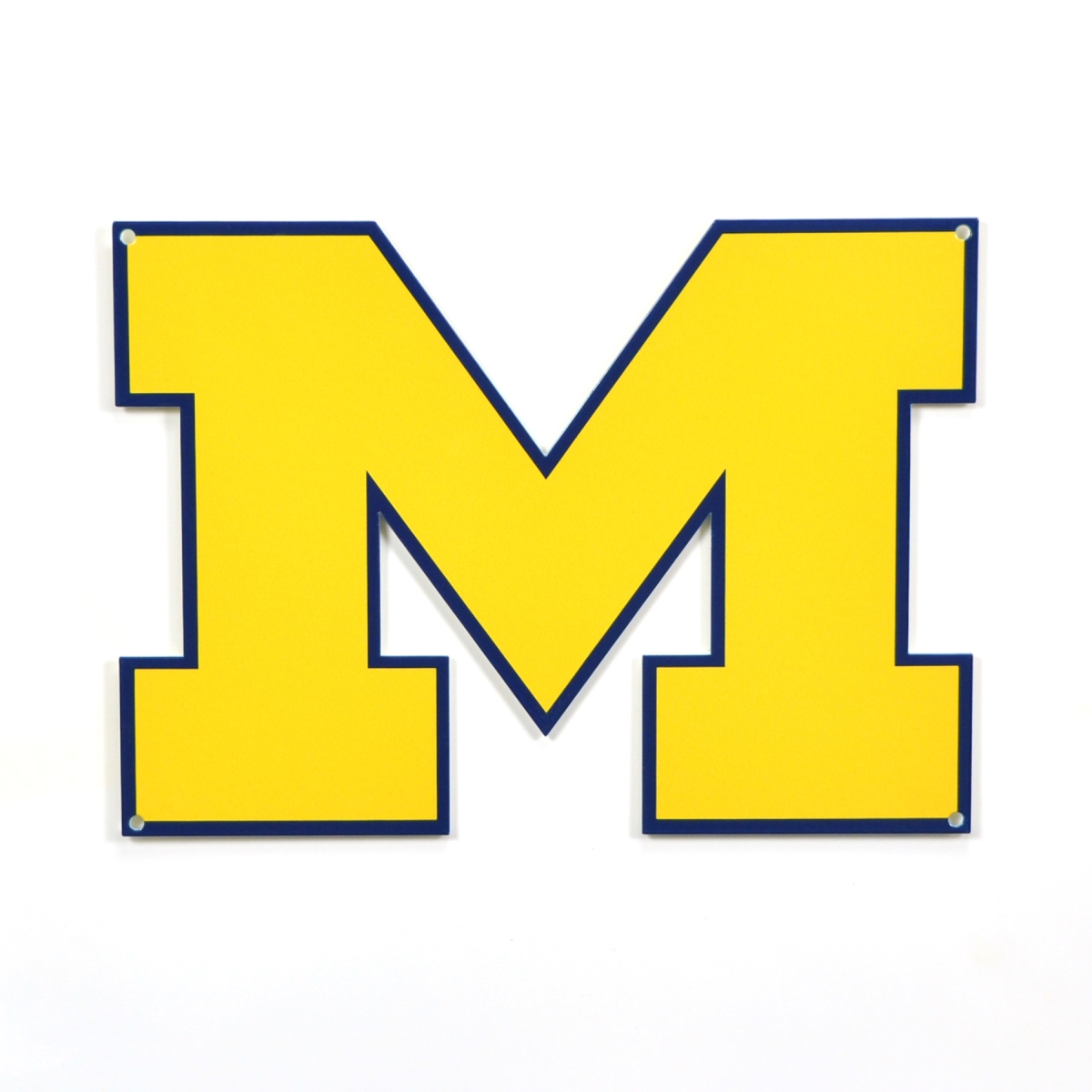 Authentic Street Signs 12 in. Michigan Wolverines M Steel Logo