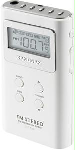 Sangean Pocket AM/FM Digital Radio - White