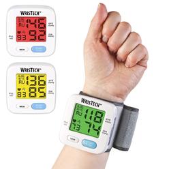 Jobar Wristech Blood Pressure Monitor with Adjustable Wrist Cuff Color Changing LCD Monitor