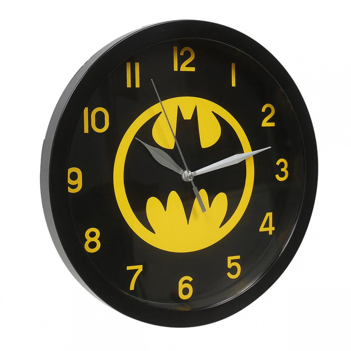 DC Comics Batman Black on Yellow Symbol Wall Clock