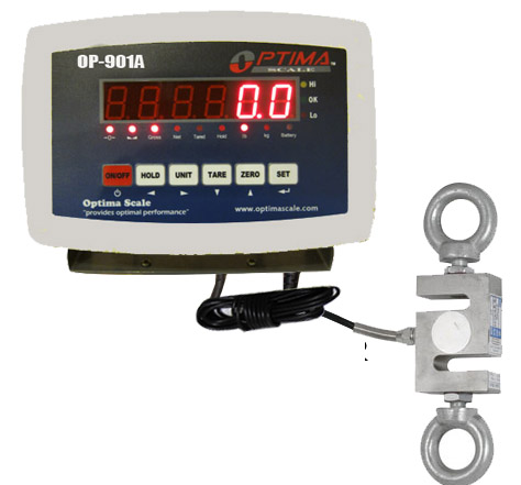 Optima Scales Hanging Scale - 2000 lbs x 0.2 lb.