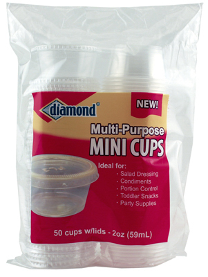 Diamond 41426-80001 2 oz. Mini Plastic Cups&#44; 50 Count