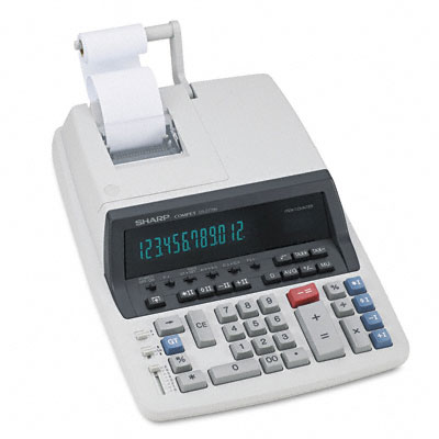 Sharp QS-2770H Desktop Calculator  12-Digit Fluorescent  Two-Color Printing