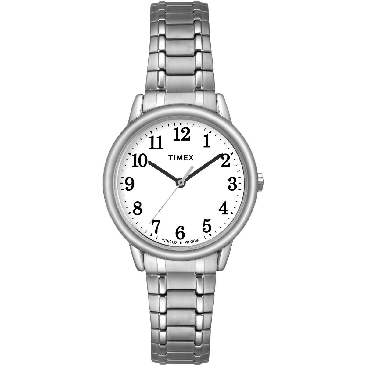 Timex Womens Easy Reader Silver Tone Stainless Steel Expansion Band Watch