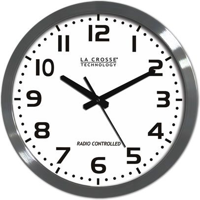 LaCrosse Technology La Crosse Technology 16 Inch Atomic Metal Analog Metal Wall Clock -