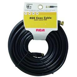 Audiovox RCA RG6 Coaxial Cable Black 50ft Black
