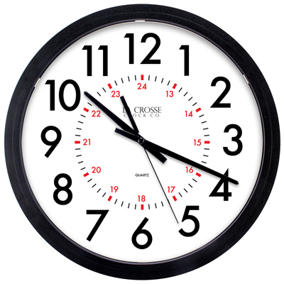 LA CROSSE TECHNOLOGY LTD 404-2636 14 in. Quartz Commercial Wall Clock