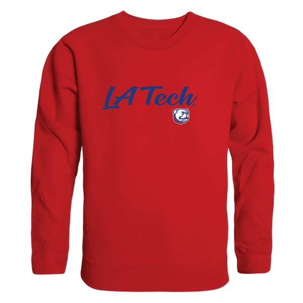 W Republic Louisiana Tech Football Script Crewneck T-Shirt&#44; Red - Small