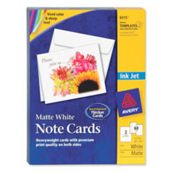 Avery Consumer Products  Inkjet Cards W-Envelopes- 5-.50in.x4-.25in.- Matte- WE