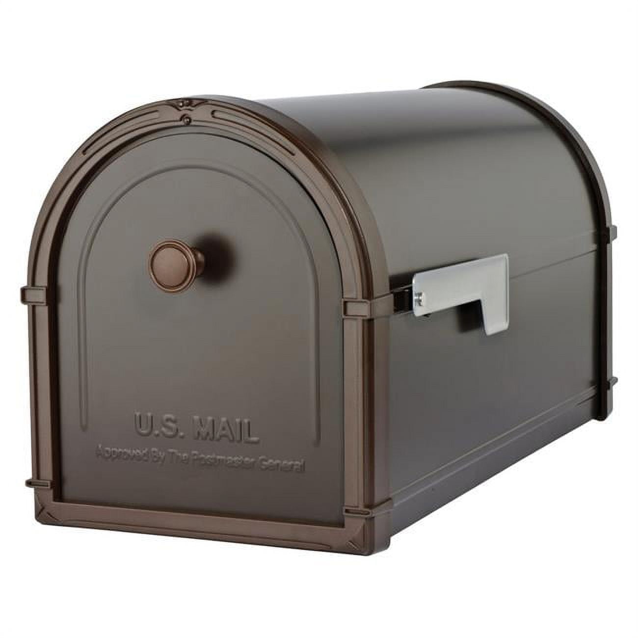 Architectural Mailboxes Bellevue Modern Galvanized Steel Post Mounted Rubbed Bronze Mailbox&#44; 10.7 x 9.2 x 21.3 in.