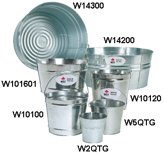 Witt Industries 12 quart galvanized steel pail 12/ctn