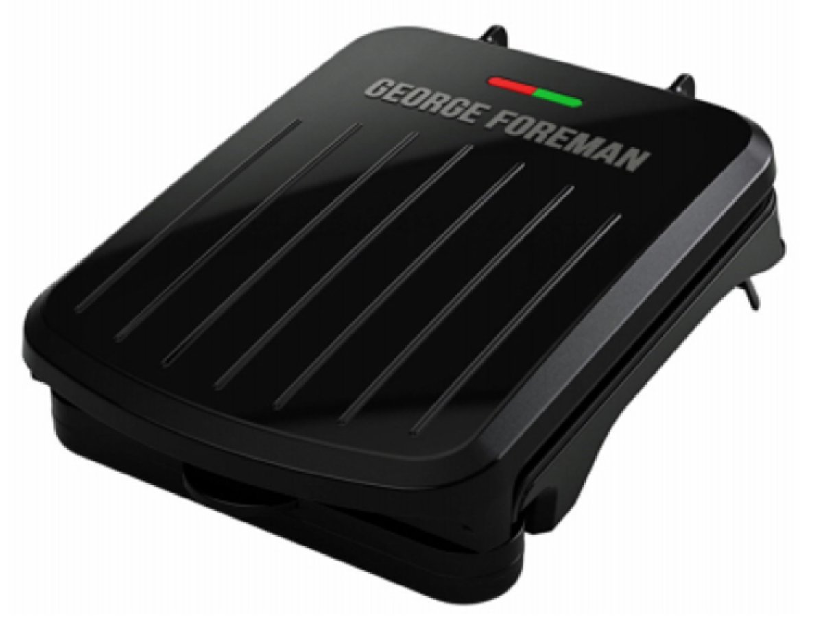 Applica & Spectrum George Foreman 2-Serving Classic Plate Electric Grill&#44; Black