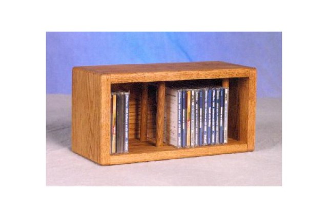 Wood Shed Solid Oak desktop or shelf CD Cabinet