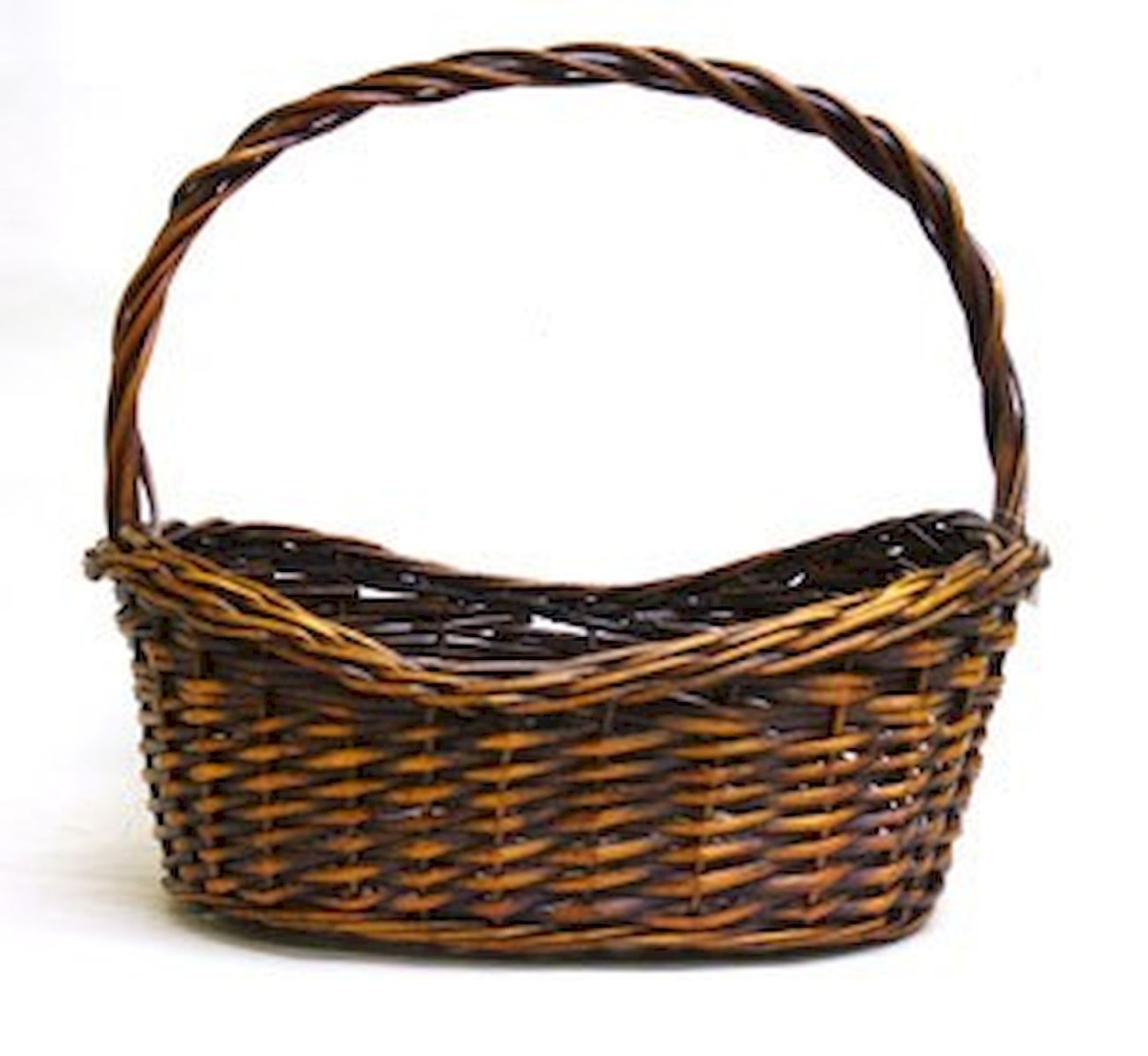Designs-Done-Right Oval Java Brown Handled Basket