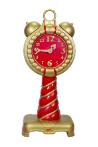 Queens of Christmas WL-SANTA-CLK 40 in. Santa Clock&#44; Red & Gold