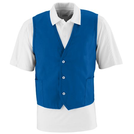 Augusta Medical Systems LLC Augusta 2145A Three Button Front Closure Vest- Royal Blue - Small