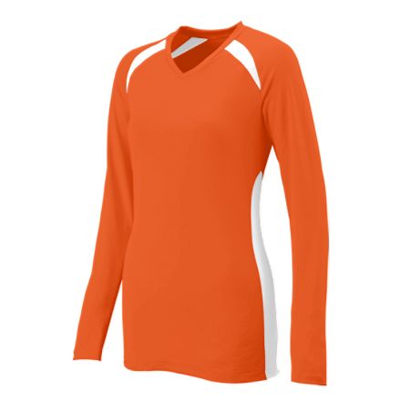 Augusta Medical Systems LLC Augusta 1305A Ladies Spike Jersey - Orange & White- Extra Large