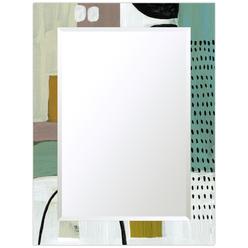 Empire Art Direct TAM-140604-4030 &'Introductions&'Rectangular Beveled Mirror on Free Floating Printed Tempered Art Glass