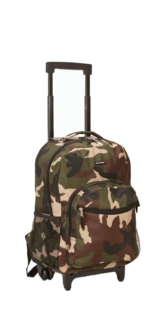 Fox Luggage Inc ROCKLAND R01-CAMO 17 Inch ROLLING BACKPACK