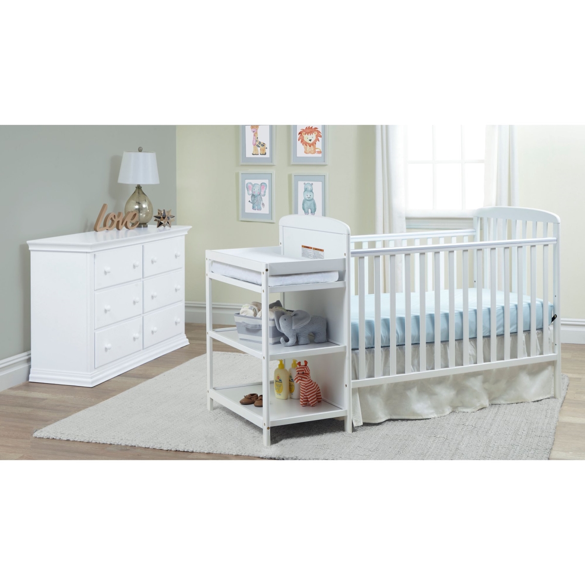 Suite Bebe 24900-WH Ramsey Crib & Changer Combo&#44; White
