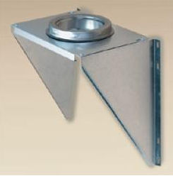 Chimney Selkirk Corporation 7AWS 7 Inch  Supervent Wall Support  Galvanized supports Tee And Vertical Pipe